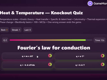 Physics: Heat Temperatuie Quiz